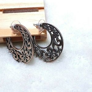 Floral Hoop Earrings